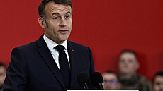 Macron nav�tívil vojenskou základnu v Istres na Jihu Francie (15. ledna 2026)
