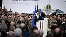 Macron nav�tívil vojenskou základnu v Istres na jihu Francie. (15. ledna 2026)