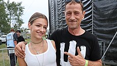 Laura Homolová a její otec Mat�j Homola na hudebním festivalu Benátská! s...