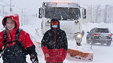 Husté sn�ení v hlavním m�st� Kam�atky. (15. ledna 2026)