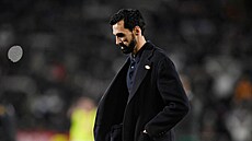 Zklamaný kou� Realu Madrid Álvaro Arbeloa po vy�azení s Albacete.