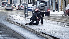 �esko pokryla silná ledovka. Záb�r z Prahy. Problémy mají chodci, komplikuje se...