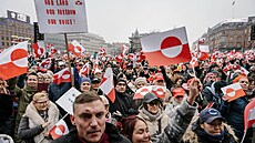 Demonstrace na podporu Grónska jako sou�ásti Dánského království v Kodani. (17....