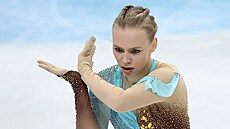 Estonská krasobrusla�ka Niina Petrokinová b�hem mistrovství Evropy v Sheffieldu