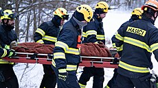 Záchrana uvázlého jesky�á�e na Blanensku. (11. ledna 2026)