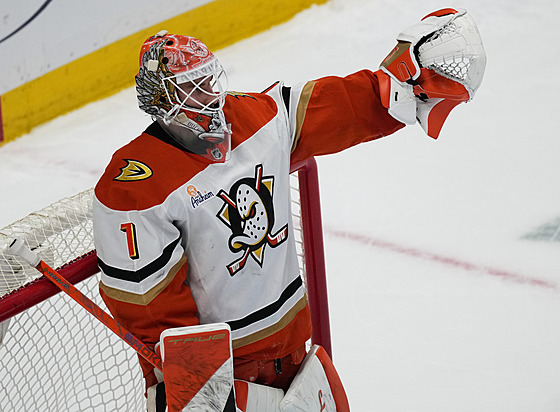 Luká� Dostál se raduje z cenného vít�zství nad Coloradem.