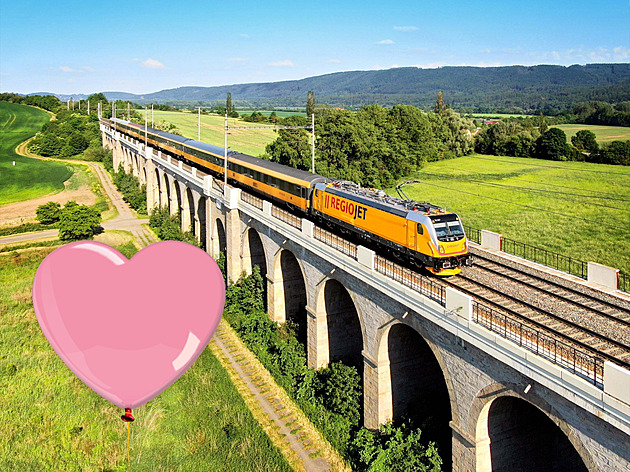 Valentýn na cestách: RegioJet nabízí mezinárodní jízdenky 1+1 zdarma