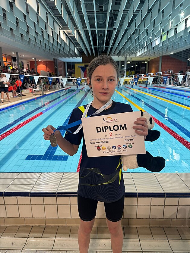 Deset medail� z vrcholn�ch akc� zimn� sez�ny pro plavce ESAHK