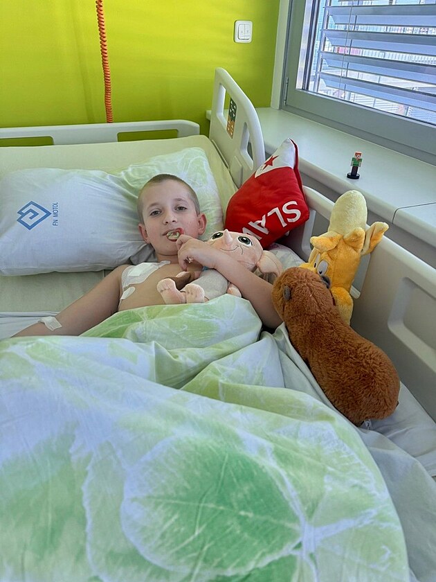 Mal� Adam fand� Slavii. Pol�t��ek se��van�ho klubu m�l s sebou i v nemocnici v...