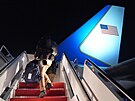 Letadlo s americkým prezidentem Donaldem Trumpem mí�ící do �výcarska se kv�li...