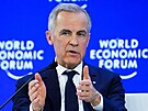 Kanadský premiér Mark Carney p�i projevu na Sv�tovém ekonomickém fóru v Davosu....