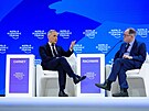 Kanadský premiér Mark Carney na Sv�tovém ekonomickém fóru v Davosu hovo�í s...