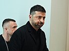 Ukrajinský prezident Volodymyr Zelenskyj p�i p�íjezdu na zasedání Sv�tového...