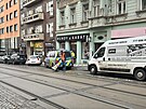 Sr�ka automobilu a tramvaje v ulici M. Hor�kov� v Praze 6. (26. ledna 2026)