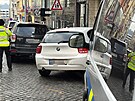 Sr�ka automobilu a tramvaje v ulici M. Hor�kov� v Praze 6. (26. ledna 2026)