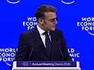 Francouzský prezident Emmanuel Macron ve �výcarském Davosu