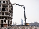 Demoli�n� stroje za�aly v Brn� 22. ledna 2026 bourat nikdy nedokon�enou...