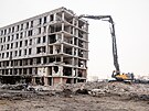Demoli�n� stroje za�aly v Brn� 22. ledna 2026 bourat nikdy nedokon�enou...