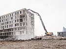 Demoli�n� stroje za�aly v Brn� 22. ledna 2026 bourat nikdy nedokon�enou...