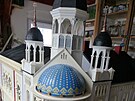 Detail modelu franti�kol�ze�sk� synagogy.