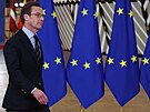 �védský premiér Ulf Kristersson na summitu EU v Bruselu (22. ledna 2026)