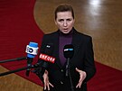 Dánská premiérka Mette Frederiksenová na summitu EU v Bruselu (22. ledna 2026)