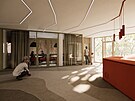 Vizualizace podoby recepce a jednac�ho salonu v interi�ru nov�ho Domu Ronalda...