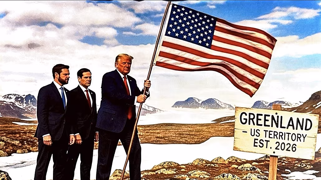 Um�le vytvo�ená fotografie: americký prezident Donald Trump s vlajkou USA v...