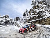 Oliver Solberg b�hem Rallye Monte Carlo.
