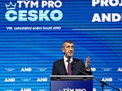 Premiér a p�edseda ANO Andrej Babi� na sn�mu s svého hnutí (24. ledna 2026)