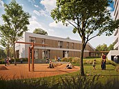 Vizualizace podoby exteriéru nového Domu Ronalda McDonalda, který vznikne v...