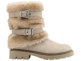 Kotní�kové koza�ky s hrubou podrá�kou a ozdobnými p�ezkami jsou na zimu...