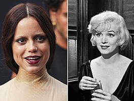 Here�ky Jenna Ortega a Marilyn Monroe. Na t�chto fotografiích je ob�ma...