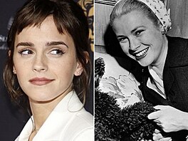 Here�ky Emma Watsonová a Grace Kelly ob� ve v�ku p�tat�iceti let.