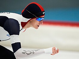 Martina Sáblíková na trati 3000 metr� v Inzellu.