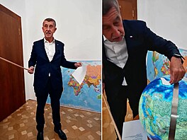 Andrej Babi� vysv�tluje rozdíl mezi mapou a glóbusem (23. ledna 2026)