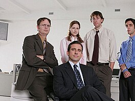 Rainn Wilson, Steve Carell, Jenna Fischerová, John Krasinski a B. J. Novak v...