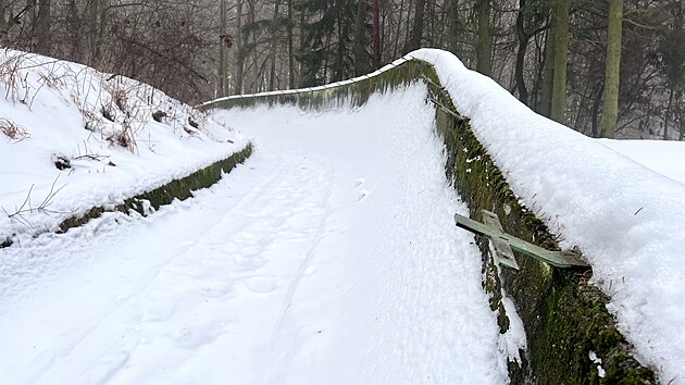 S��ka�sk� dr�ha na Jezern�m vrchu v Kl�terci nad Oh�� (leden 2026)