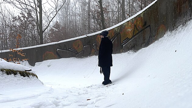 S��ka�sk� dr�ha na Jezern�m vrchu v Kl�terci nad Oh�� (leden 2026)