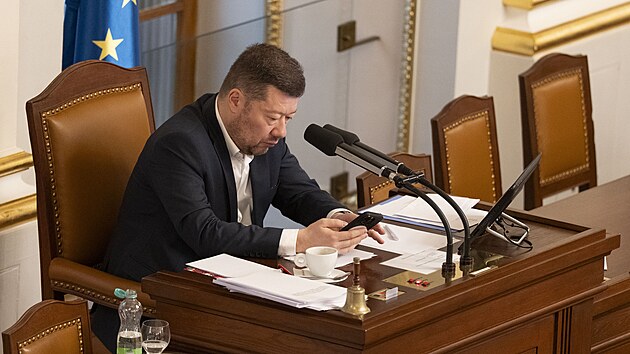 Mimo��dn� sch�ze Poslaneck� sn�movny. Na sn�mku Tomio Okamura (SPD). (29. ledna 2026)