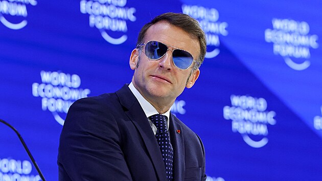 Francouzsk� prezident Emmanuel Macron na zased�n� Sv�tov�ho ekonomick�ho f�ra (WEF) ve �v�carsk�m Davosu (20. ledna 2026)
