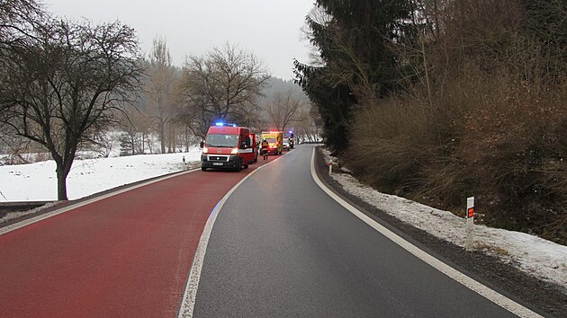 Nehoda se stala na silnici I/4 kousek za Vimperkem sm�rem na �kyni. (25. ledna 2026)