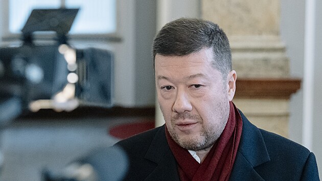 P�edseda Sn�movny a SPD Tomio Okamura po jedn�n� koali�n� rady (26. ledna 2026)