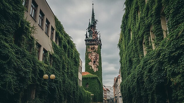 Facebookov� ��et Realita+ ukazuje videa tvo�en� um�lou inteligenc� zam��en� na Znojmo. Na sn�mku m�sto v roce 2089 po apokalypse.