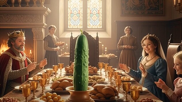 Facebookov� ��et Realita+ ukazuje videa tvo�en� um�lou inteligenc� zam��en� na Znojmo. Na sn�mku pov�stn� zdej�� okurka.