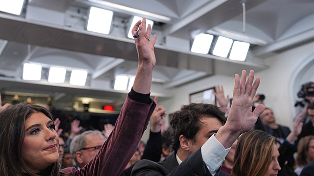 Tiskov� konference v B�l�m dom� ve Washingtonu, D.C., USA, 26. ledna 2026.