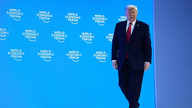 Americk� prezident Trump se ��astn� 56. setk�n� Sv�tov�ho ekonomick�ho f�ra v Davosu (21. ledna 2026)