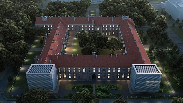 Vizualizace projektu v Invalidovn�. Budova projde obnovou za dv� miliardy korun. Vznikne tam multifunk�n� s�l i galerie.