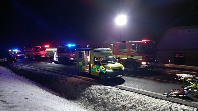 Nehoda dvou aut v Horn� Ole�nici na Trutnovsku (22. ledna 2026)