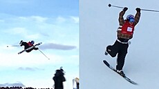 �vancer p�i skoku z rampy p�i�el o jednu ly�i, p�esto jízdu dokon�il